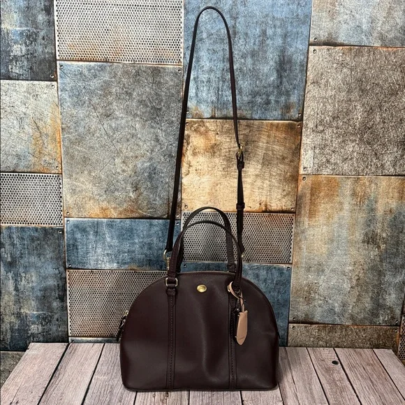 Authentic Coach Peyton Leather Cora Domed Satchel - Picture 3 of 13